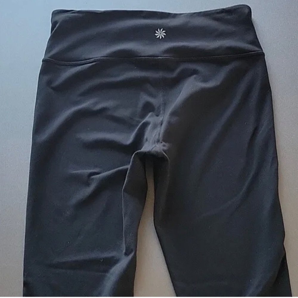 Athleta High Rise Gleam Tight Black Leggings Size XSP Pants style 153130 Perfect - Picture 6 of 9